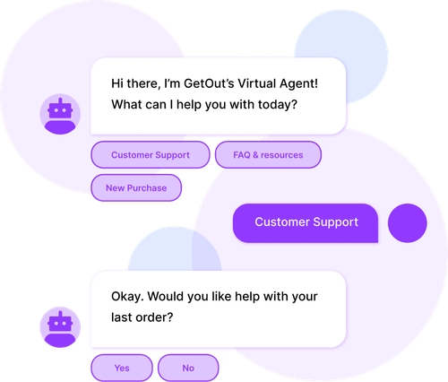 An image displaying a snippet of a conversation between a Plivo-powered bot and a customer