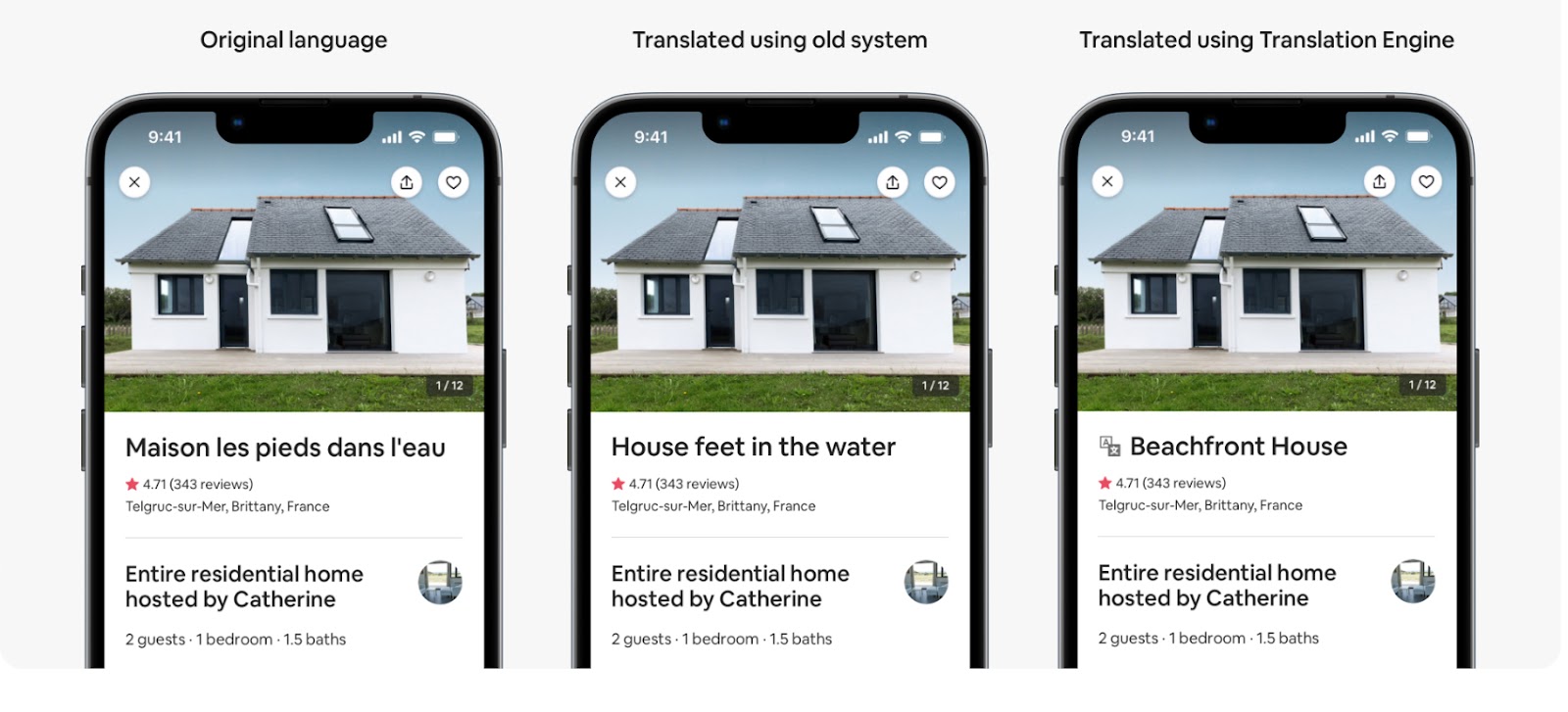 Airbnb app translation capabilities