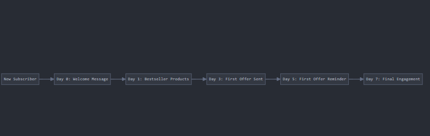 Welcome series SMS campaign example