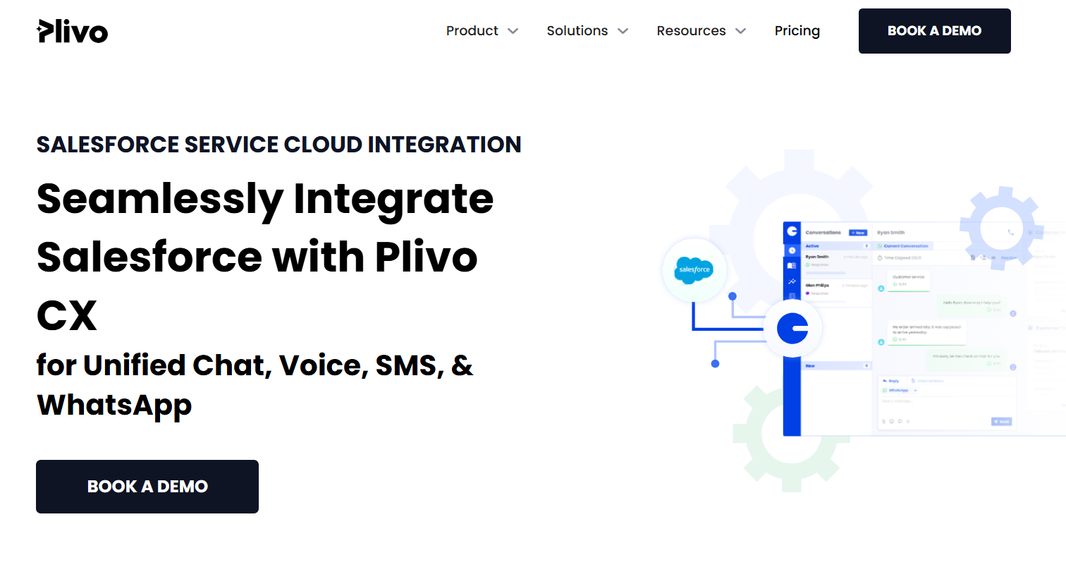 Image showing Plivo CX’s UAD integration with Salesforce