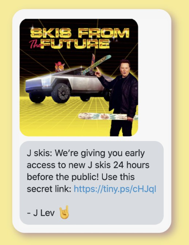 SMS message with a strong call-to-action prompting immediate action.