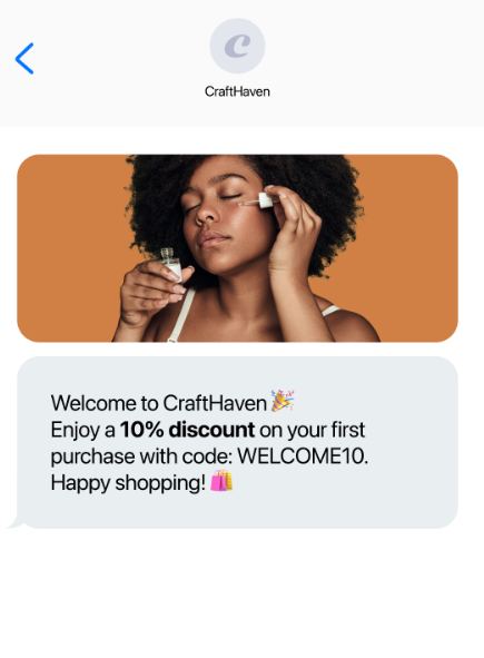 Screenshot showing first-time subscribers receiving exclusive discounts for their first purchase.