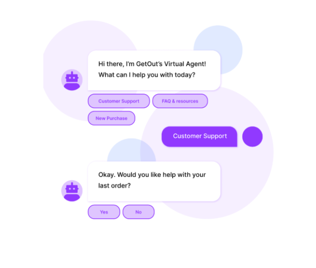 Agentic AI framework powering customer support chat interface