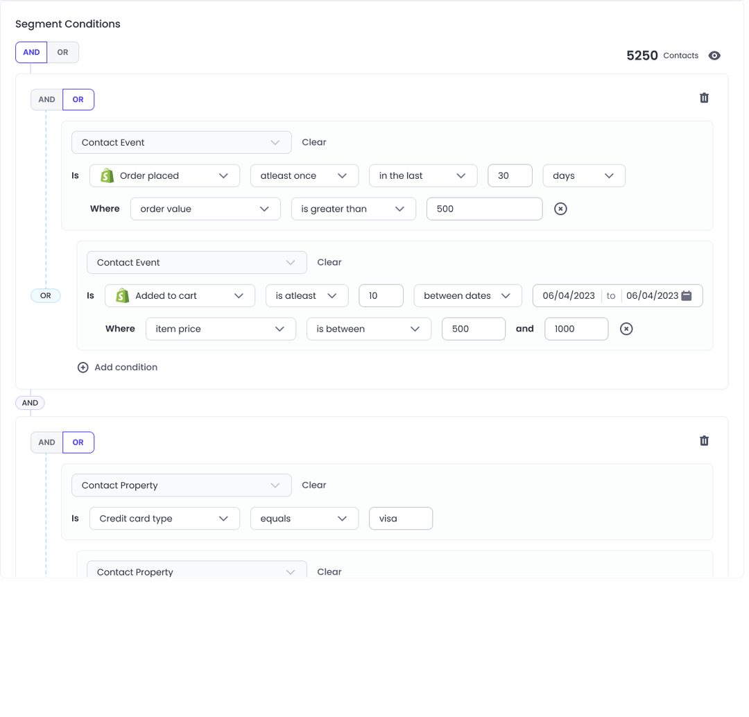 image showing Plivo CX’s flexible customer segmentation based on customer behavior.