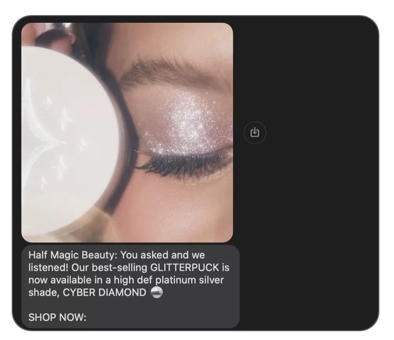 Half Magic Beauty promotional message