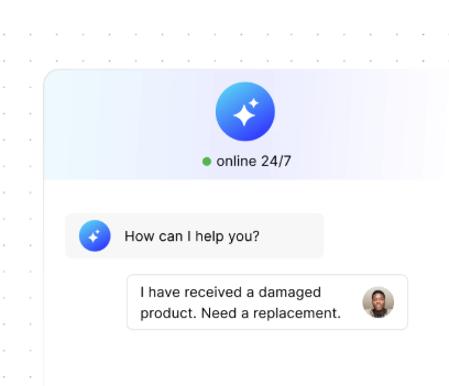 AI customer service agent managing chats and orders.